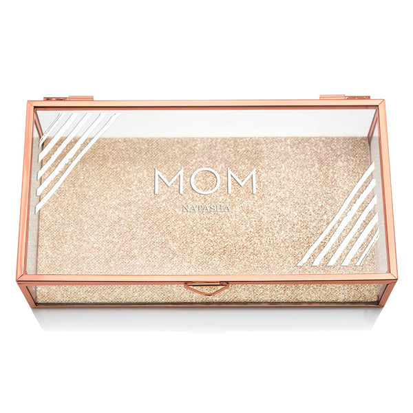 Large glass discount jewelry box