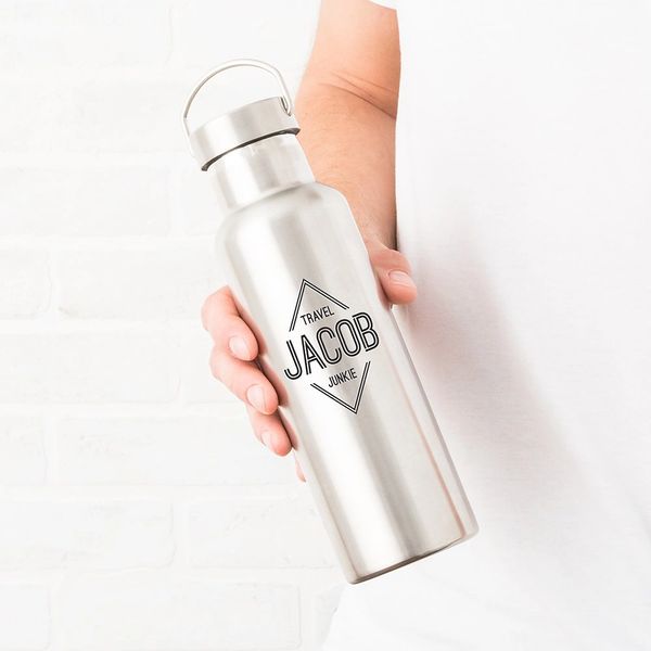 Personalized Chrome Reusable Water Bottle