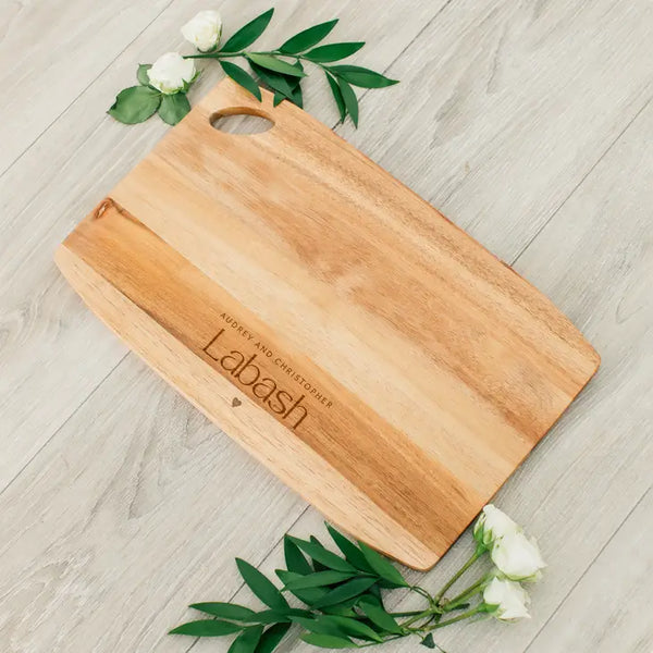 Rustic Chic engraved rectangle cutting & Serving board-TINY HEART (Copy)