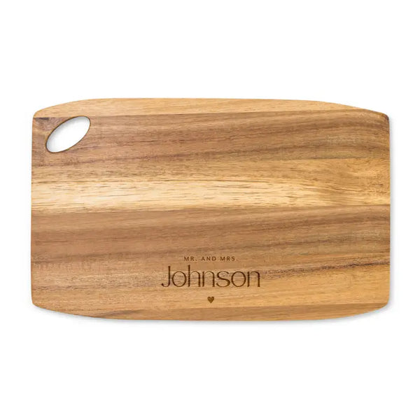 Rustic Chic engraved rectangle cutting & Serving board-TINY HEART (Copy)