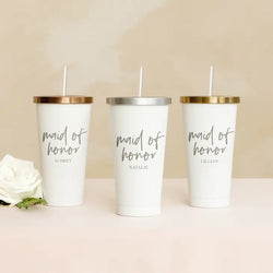 Personalized Stainless steel maid of honor tumbler