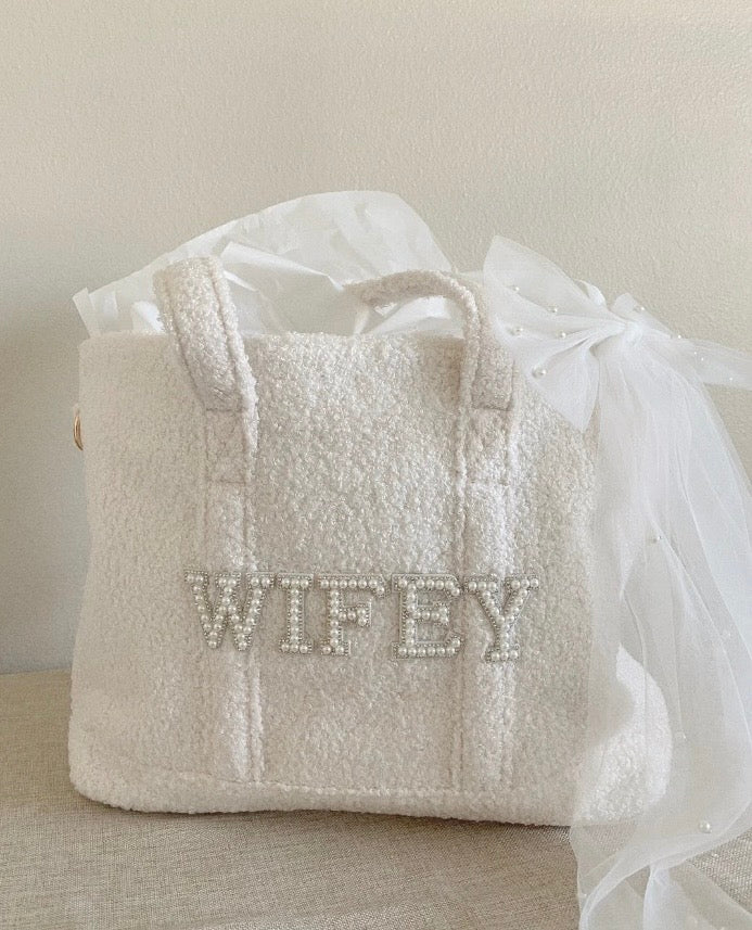 Personalized Sherpa tote bag