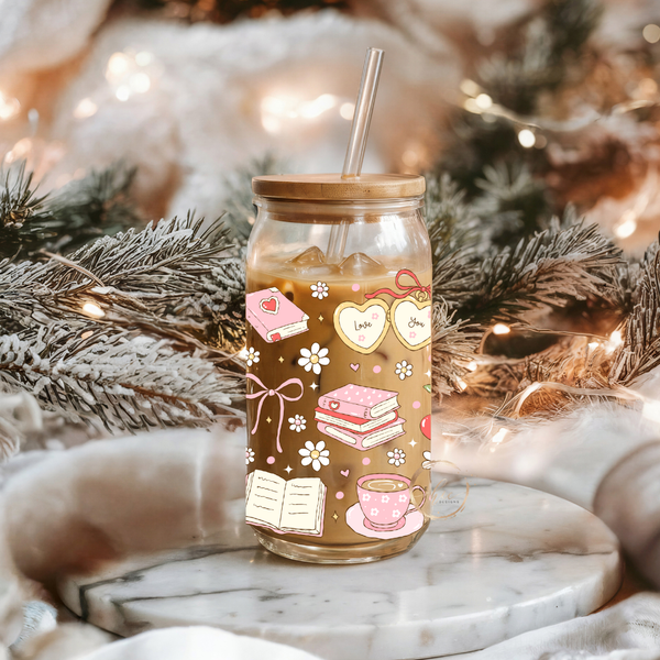 Glass 16oz Tumbler Book Lover