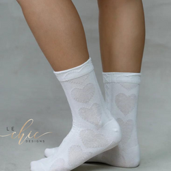 Heart embossed socks