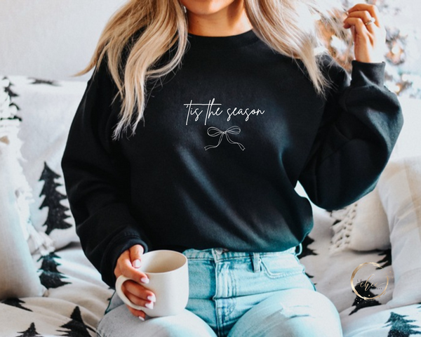 'Tis the season bow crewneck