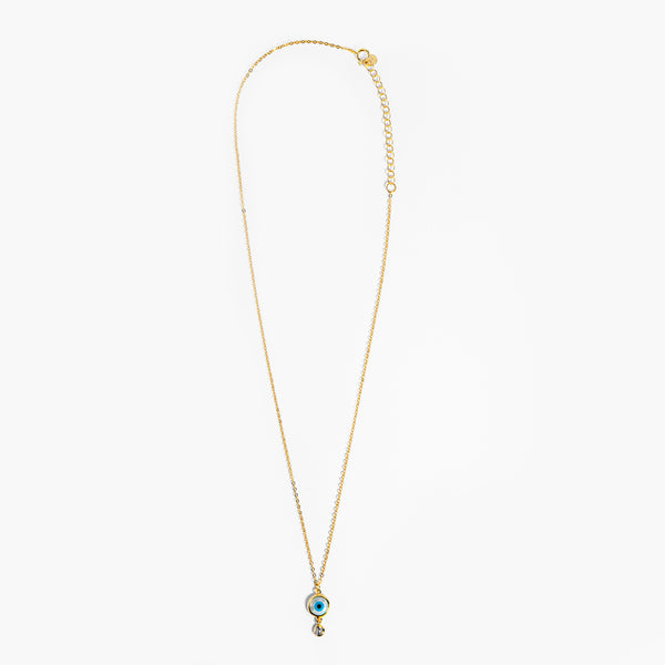 Evil eye gold necklace
