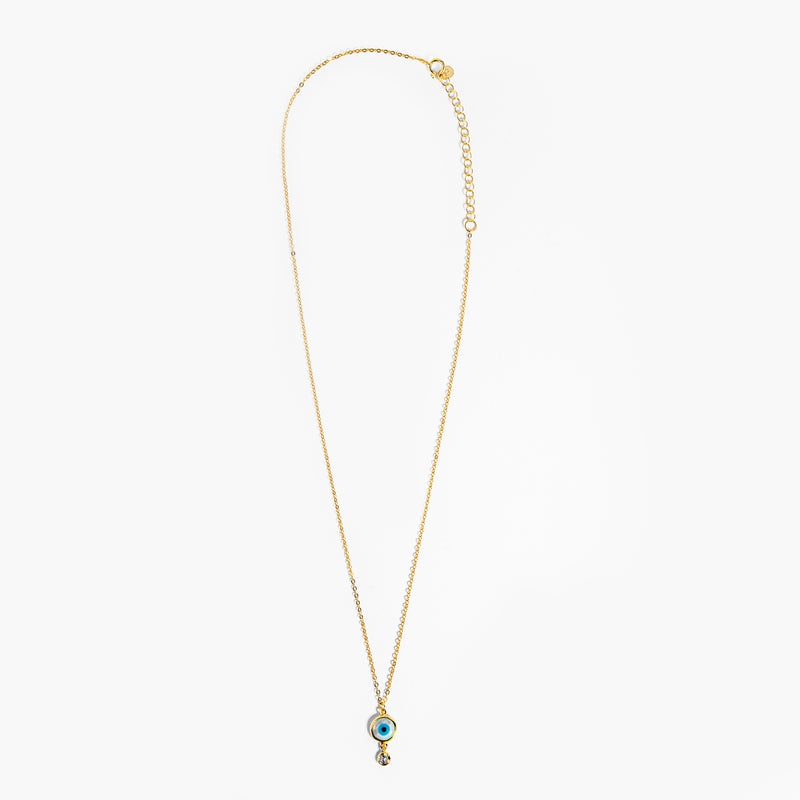Evil eye gold necklace