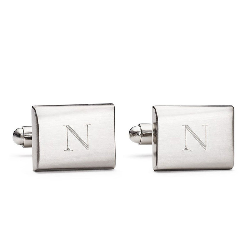 Brushed Rectangular Steven Cuff Links