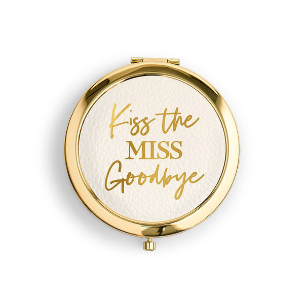 Kiss the Miss Goodbye Vegan Leather Compact Mirror