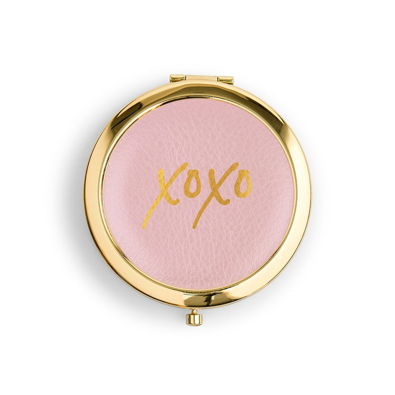 XOXO Vegan Leather Compact Mirror