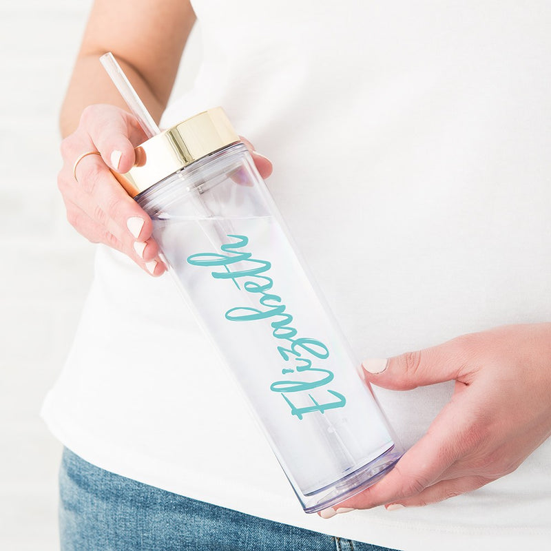 Calligraphy Print Personalized Tumbler