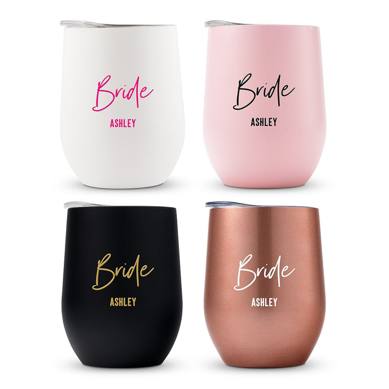 Bride Stemless Stainless Steel Travel Tumbler