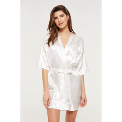 Aria Bridal Party Satin Robe Flora Script