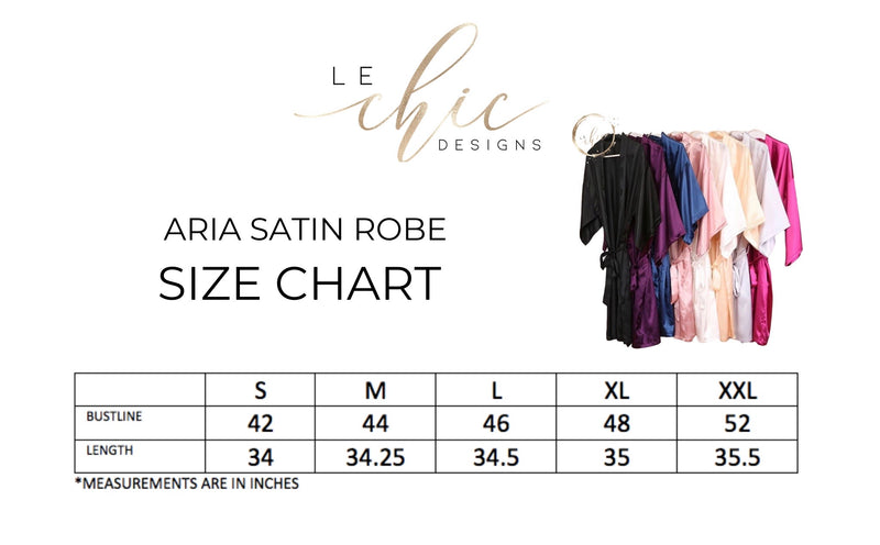 Aria Satin Robe Personalized