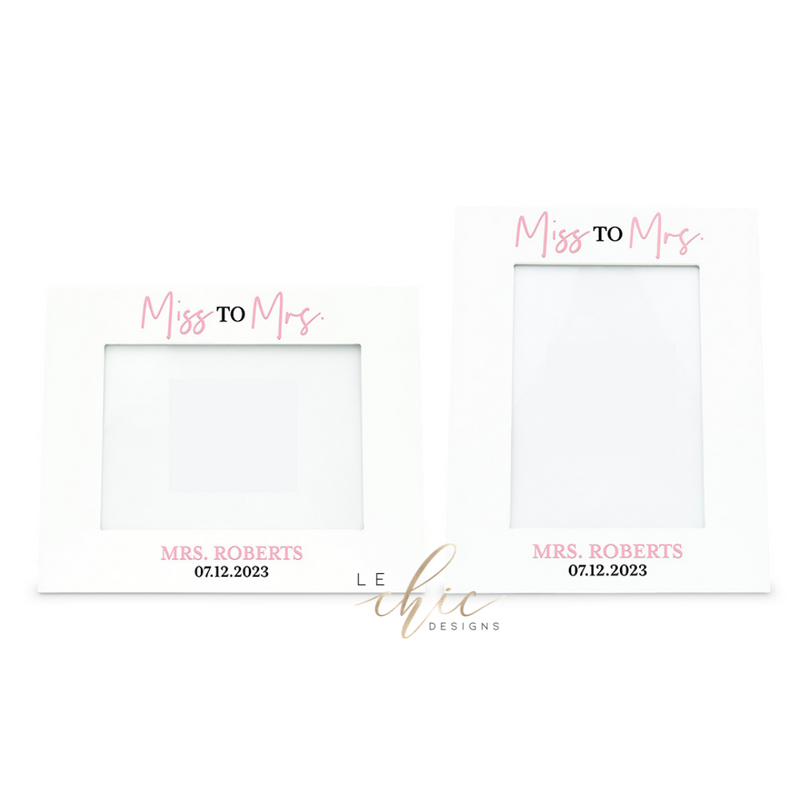 Miss to Mrs Personalized Frame