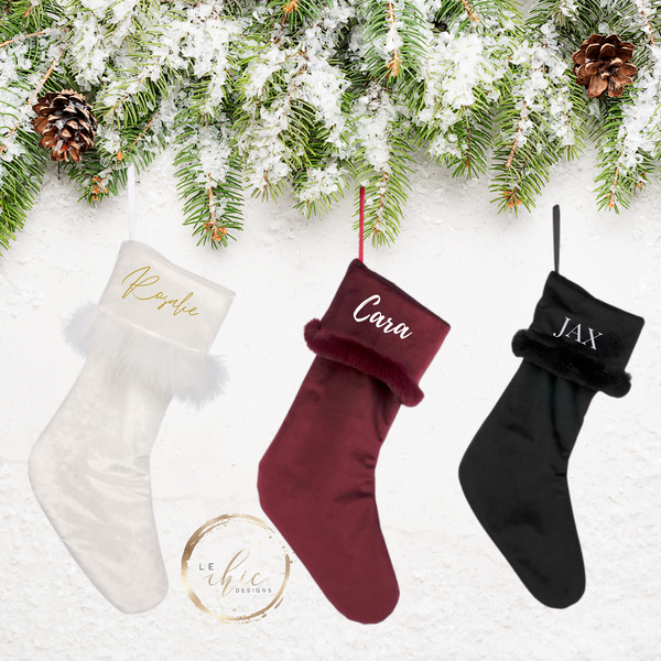 Chic Christmas Stockings-Fur Baby