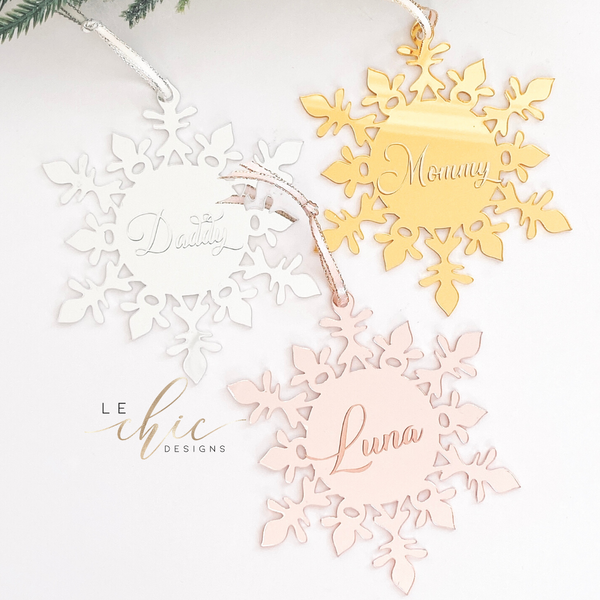 Personalized Acrylic Snowflake