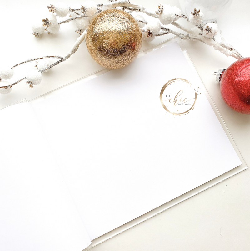 White Acrylic Christmas Photo Album