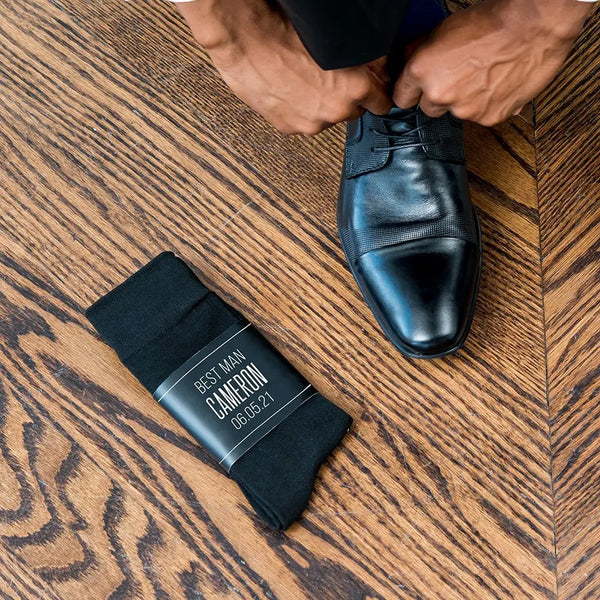 Personalized socks for best man-groomsman-groom