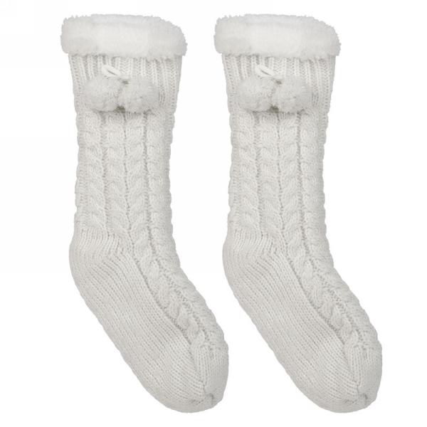 White Fluffy slipper socks