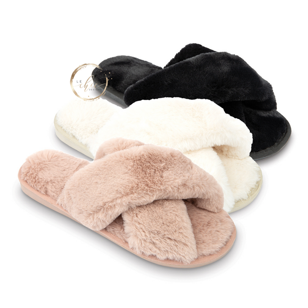 Fluffy Slippers Le Chic Designs