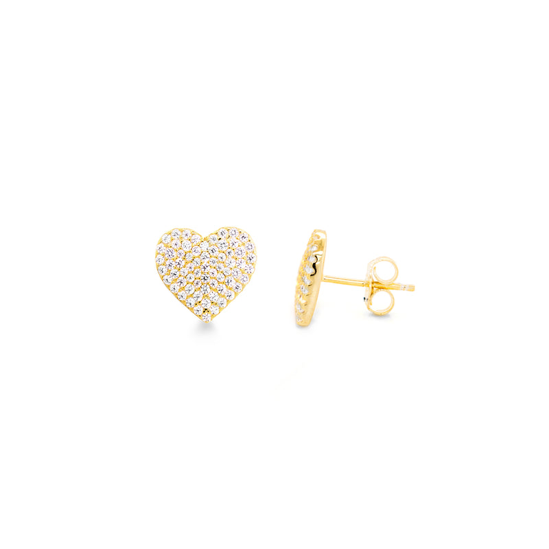 Amore pave heart earrings