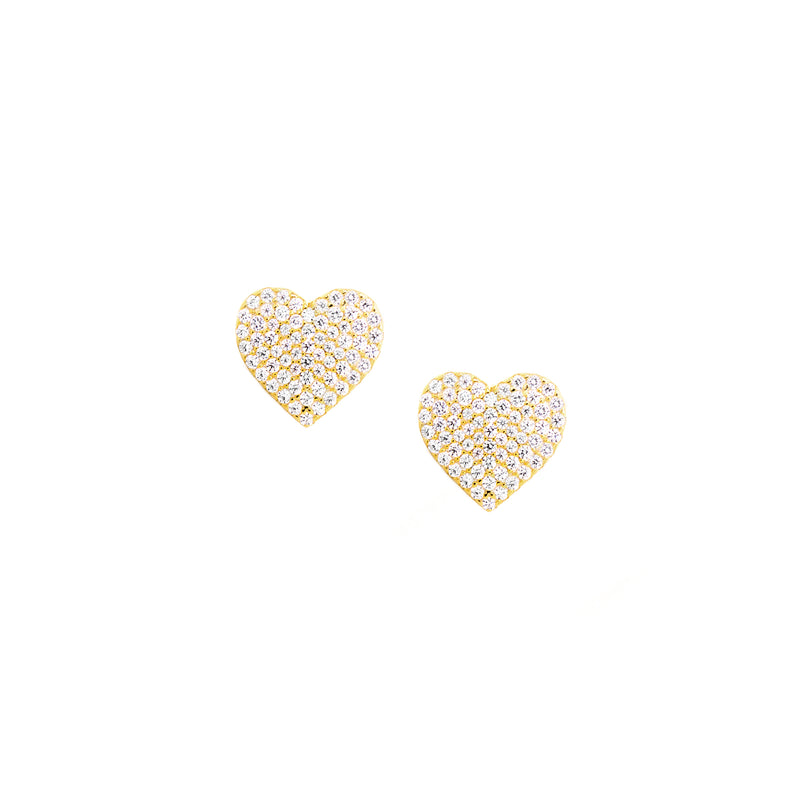 Amore pave heart earrings