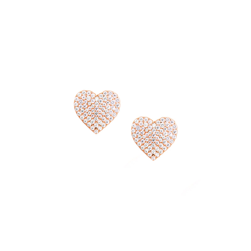 Amore pave heart earrings