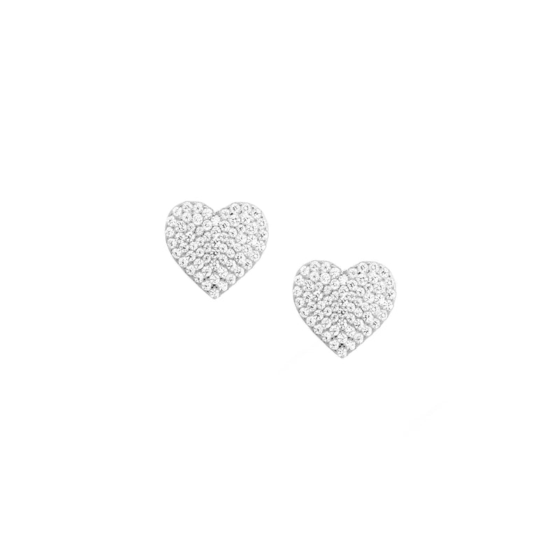 Amore pave heart earrings