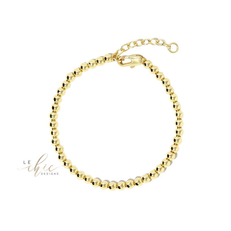 Sia Beaded Gold Bracelet