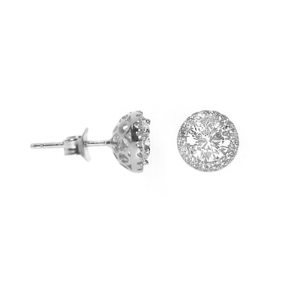 Gemma Halo Earrings for bridesmaids