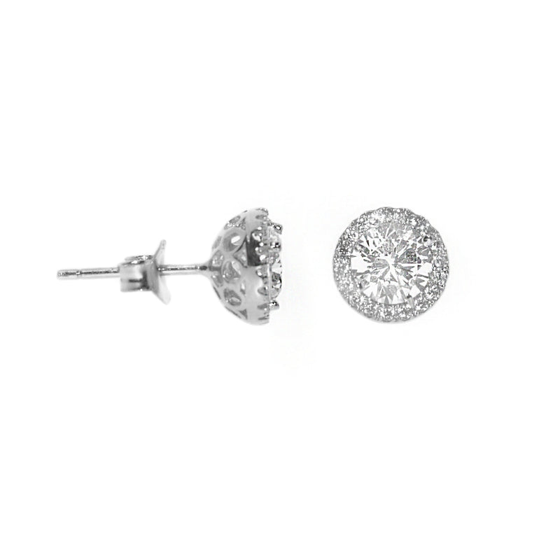 Gemma Halo Stud Earrings