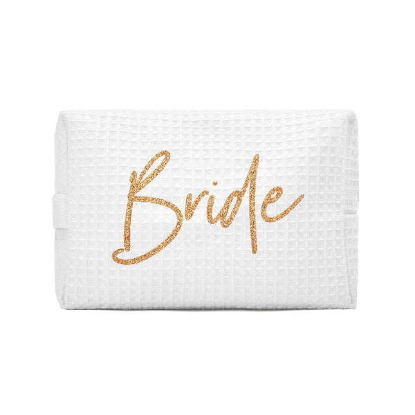 Cotton Waffle Makeup bag-BRIDE