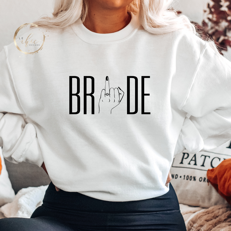 He put the ring on it crewneck-Bride Crewneck