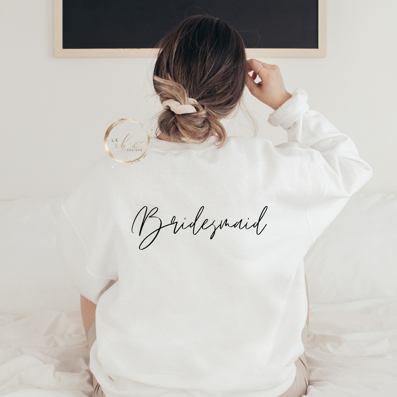 Personalized Bridesmaid Maid of honor Crewneck