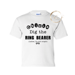 Chicks dig the ring bearer Kids T-Shirt