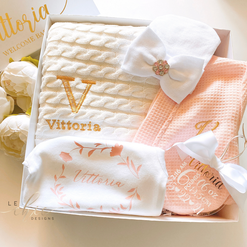 Welcoming Baby Girl Chic gift box