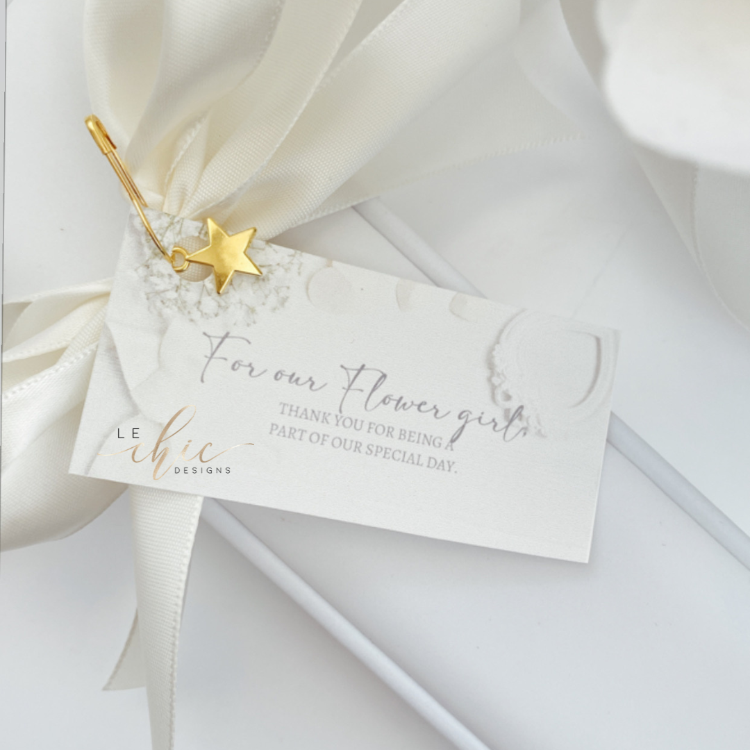Flower girl Bracelet with gift box Tag Le Chic Designs