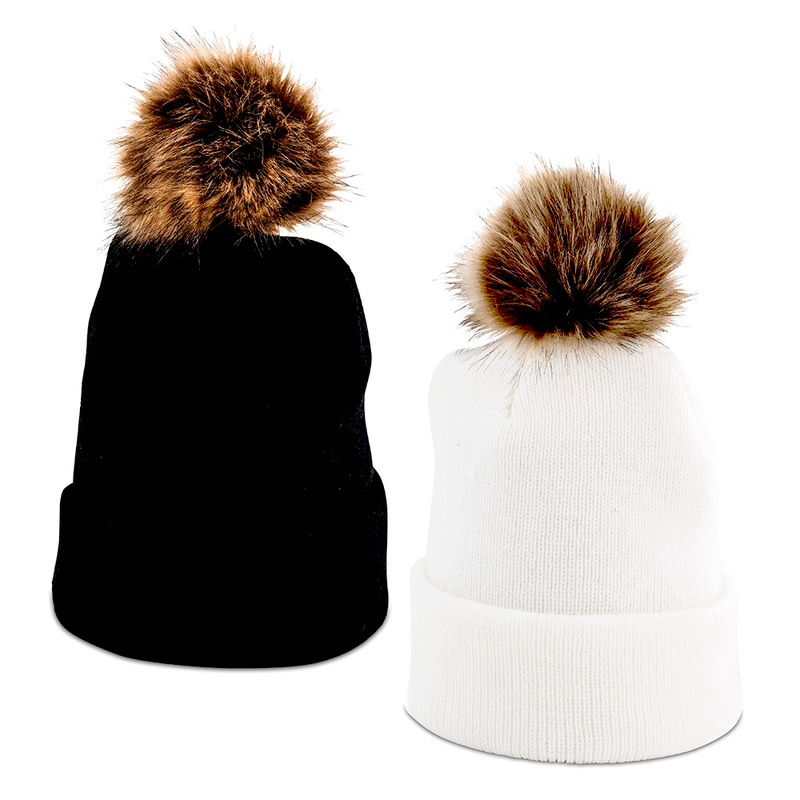 Faux Fur ribbed Toque Hat