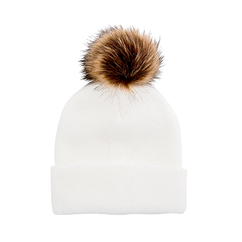 Faux Fur ribbed Toque Hat