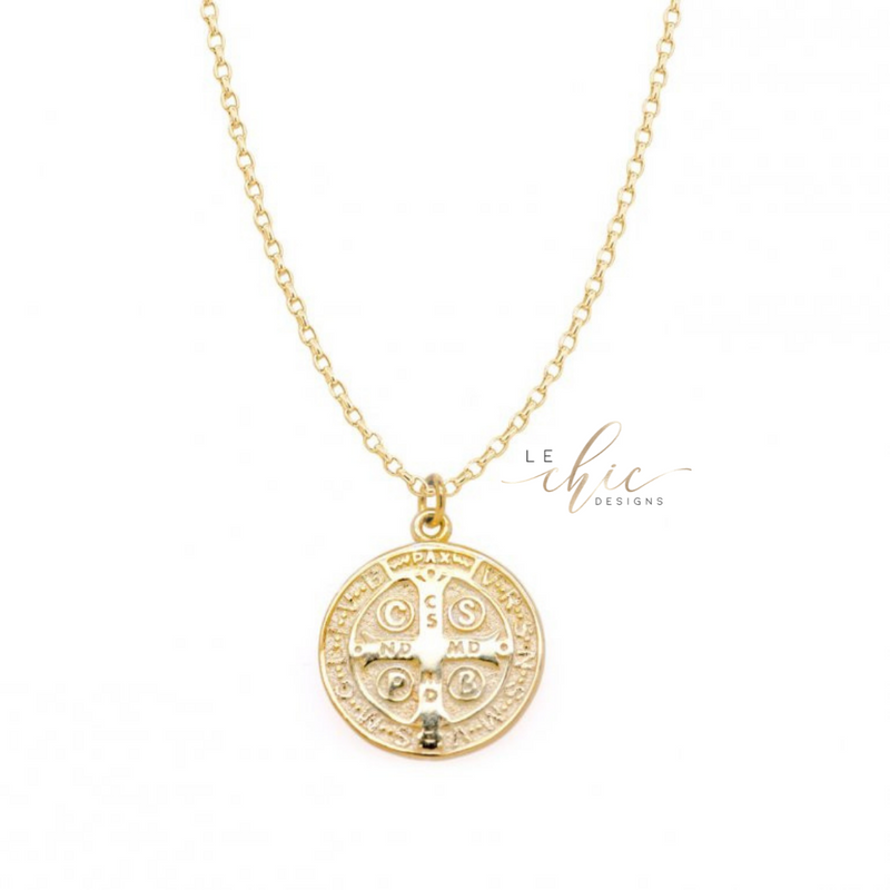 St Benedict Coin necklace