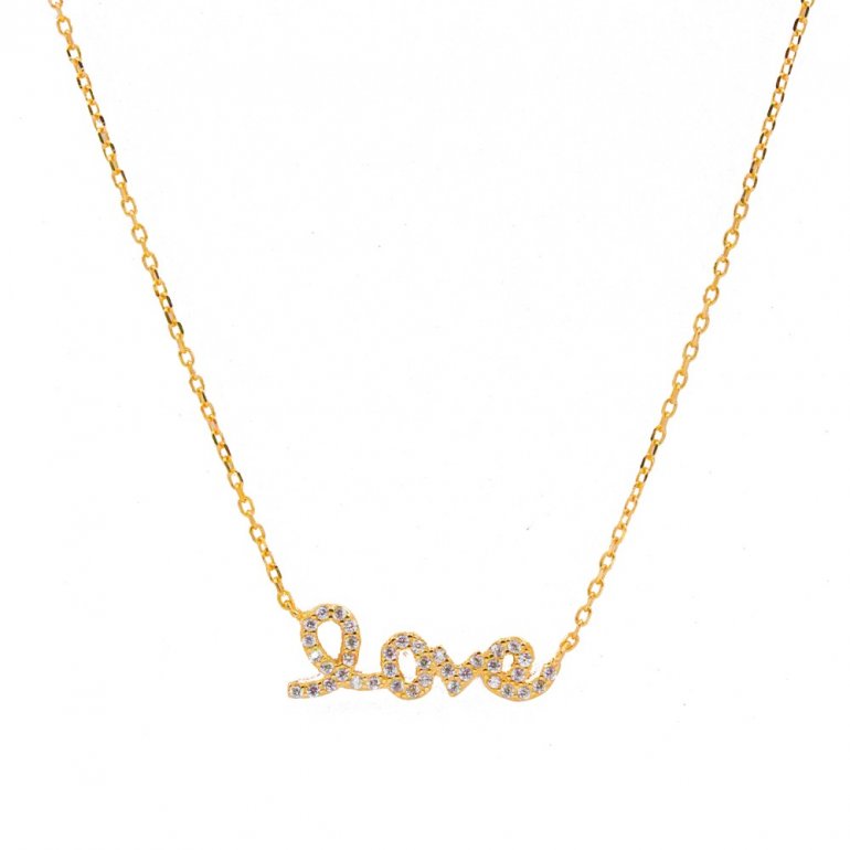 Love Cursive Necklace