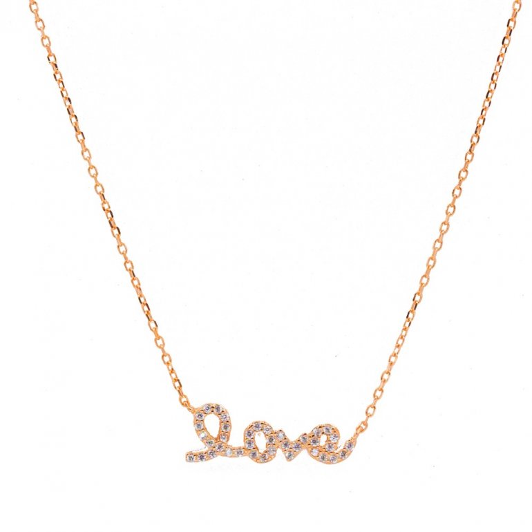 Love Cursive Necklace