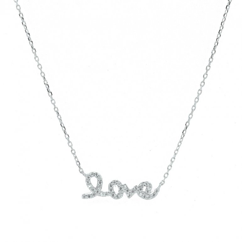 Love Cursive Necklace