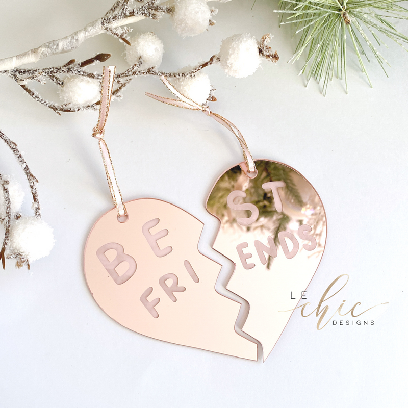 Best Friends Acrylic ornament set