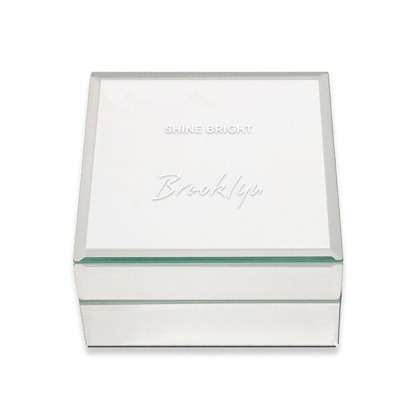 Small Personalized Mirrored Jewelry Box-Shine Bright