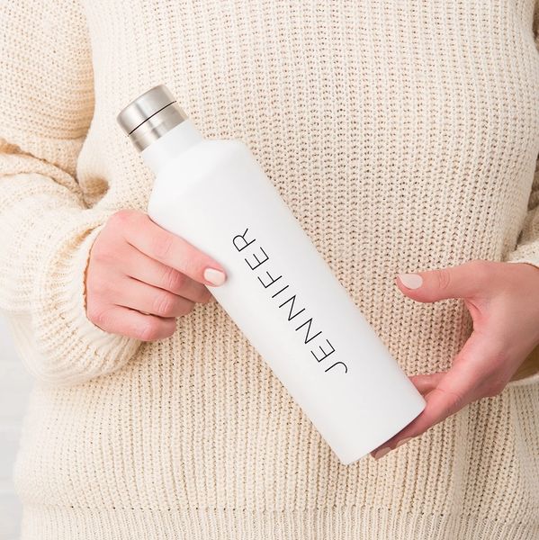 Stainless Steel Water Bottle-Vertical Script