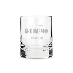 Old Fashioned Whiskey Glass-Groomsman