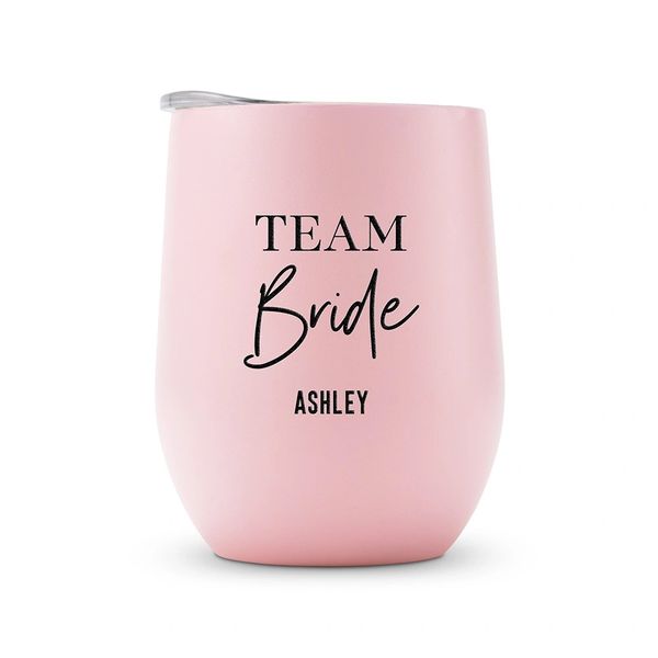 Stemless Stainless Steel Team Bride Travel Tumbler