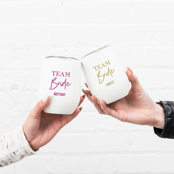 Stemless Stainless Steel Team Bride Travel Tumbler